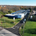 Aerial view of outdoor storage units in Montgomeryville, PA