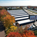 Aerial view of self storage units in Bristol, PA