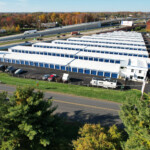 Aerial view of storage units in Bristol, PA